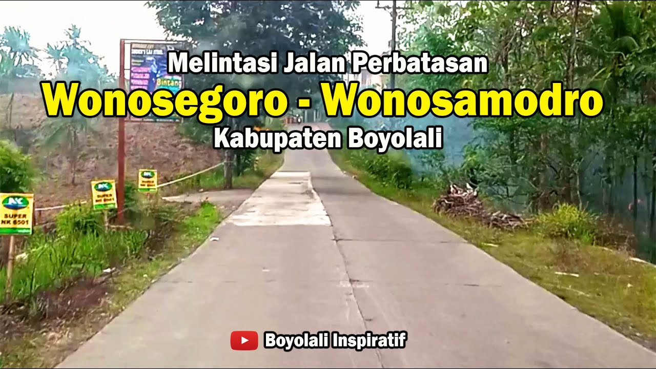Suasana Jalan Perbatasan Wonosegoro dan Wonosamodro Boyolali