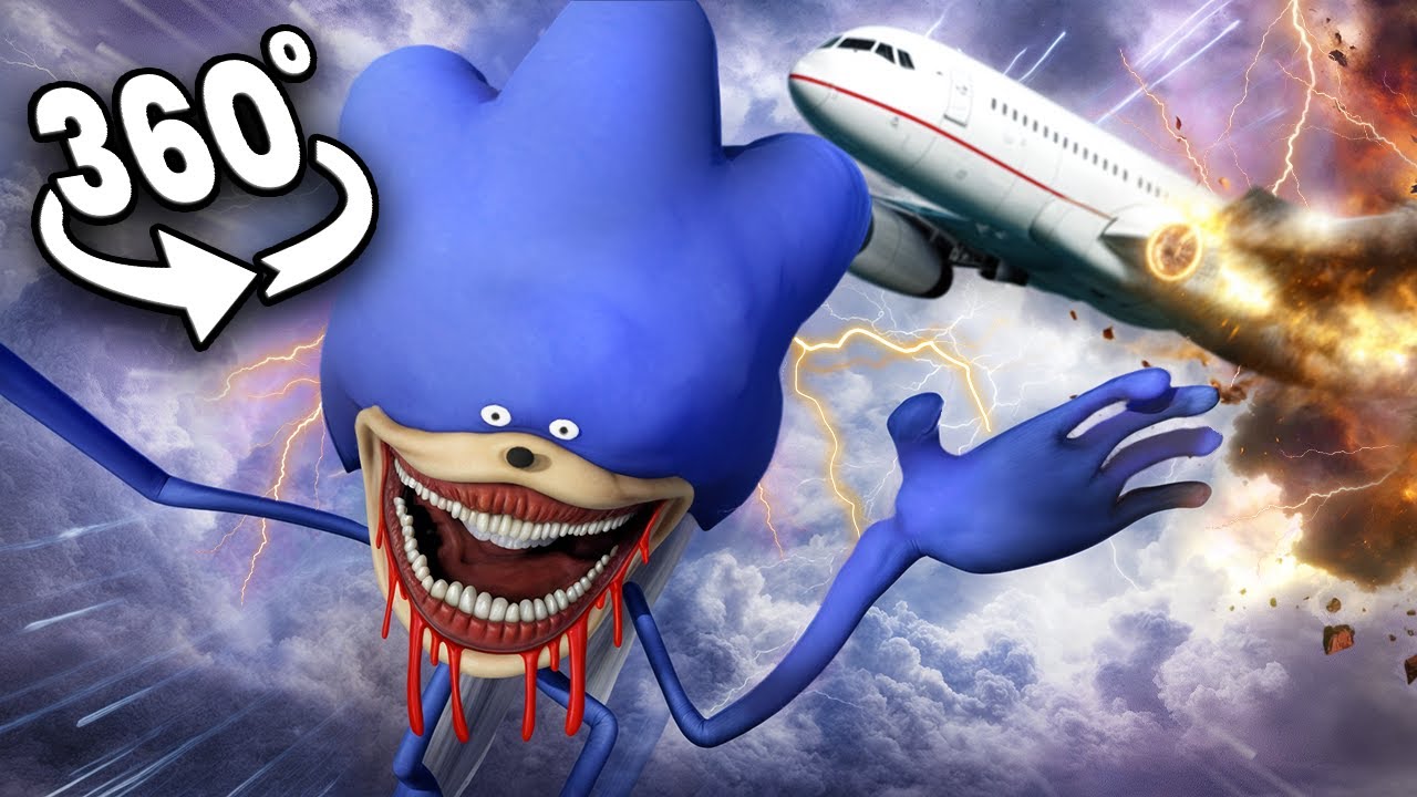 Shin Sonic Ate Everyone on the Plane | 360&deg; Crash Landing | Scary VR 360 Sonic Tapes Video
