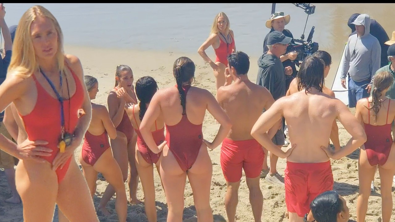 BAYWATCH filming on Venice  Beach - Behind the scenes