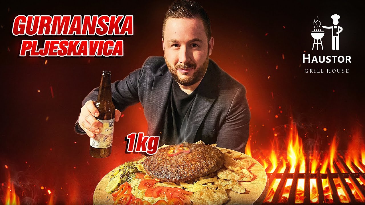 XXL PLJESKAVICA od kilogram! Vrhunski bosanski ROŠTILJ u Osijeku!