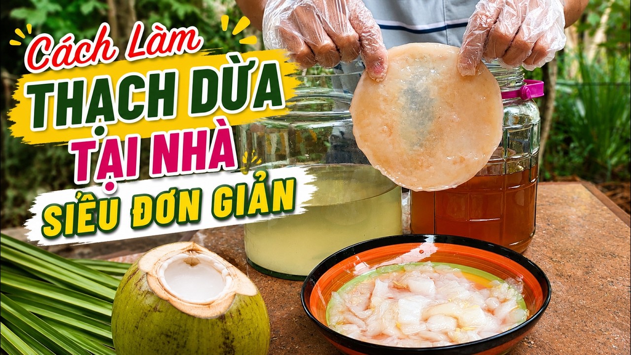 Cách Làm Thạch Dừa Tại Nhà Siêu Đơn Giản Tiết Kiệm Chi Phí Mà Tốt Cho Sứa Khỏe | NKGĐ