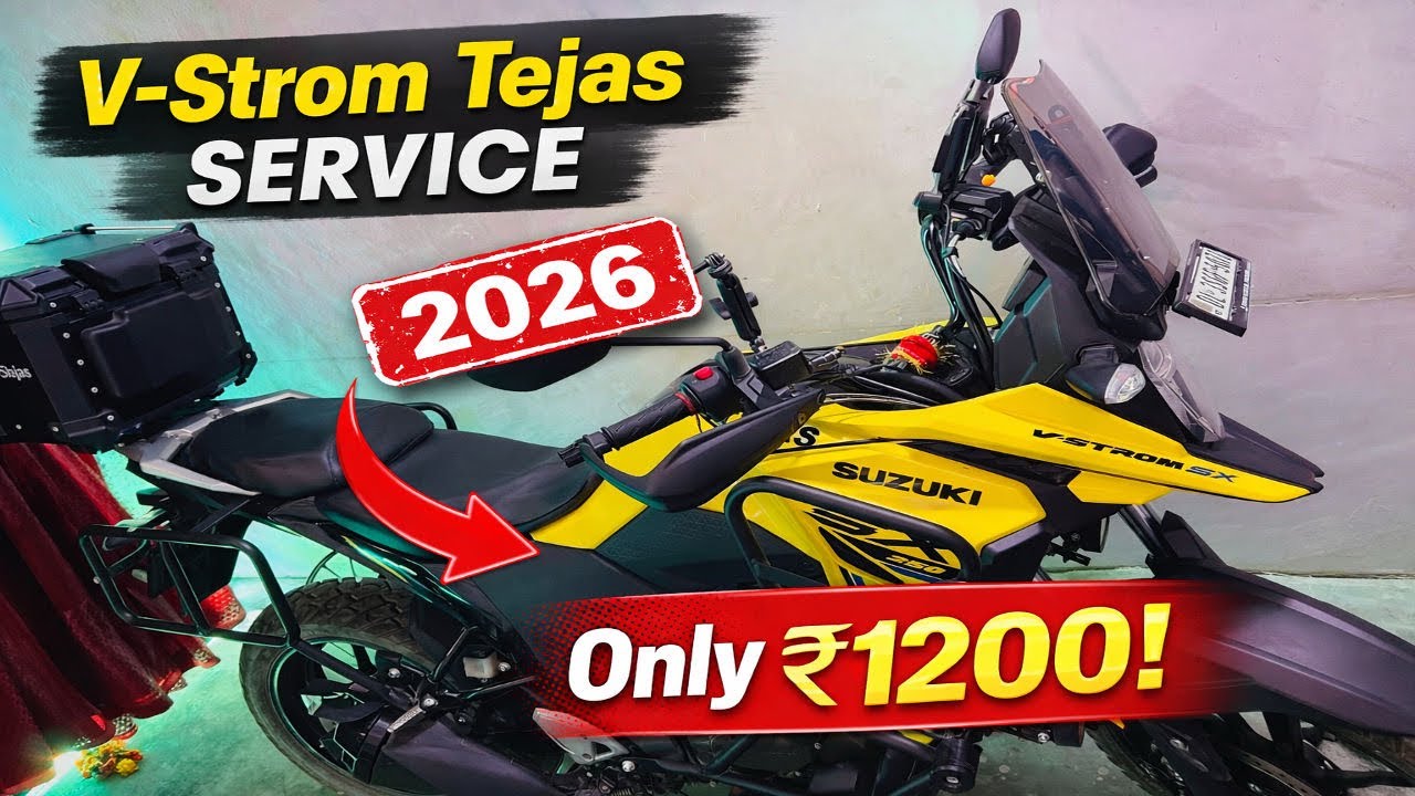 Suzuki V-Strom 250 SX Service Cost 2026 | Tejas Service Under ₹1200 😲