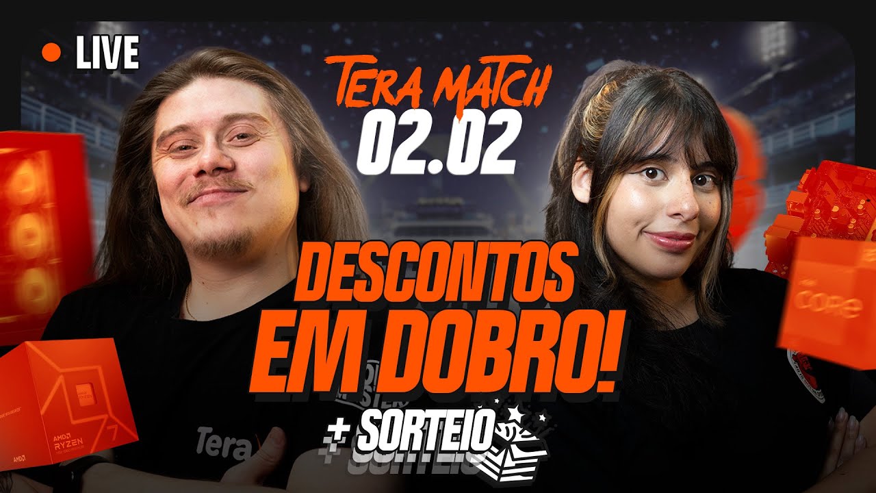 MATCH DAY 02.02 ÀS 14H! PREÇOS BAIXOS EM HARDWARE E PERIFÉRICOS! 🤑 - LIVE DE PROMOÇÃO + SORTEIO