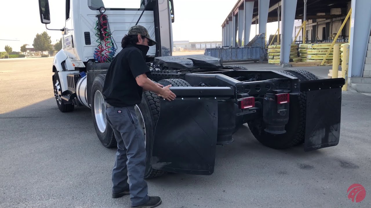 BettsHD's Spring Loaded Mud Flap Hangers in Action
