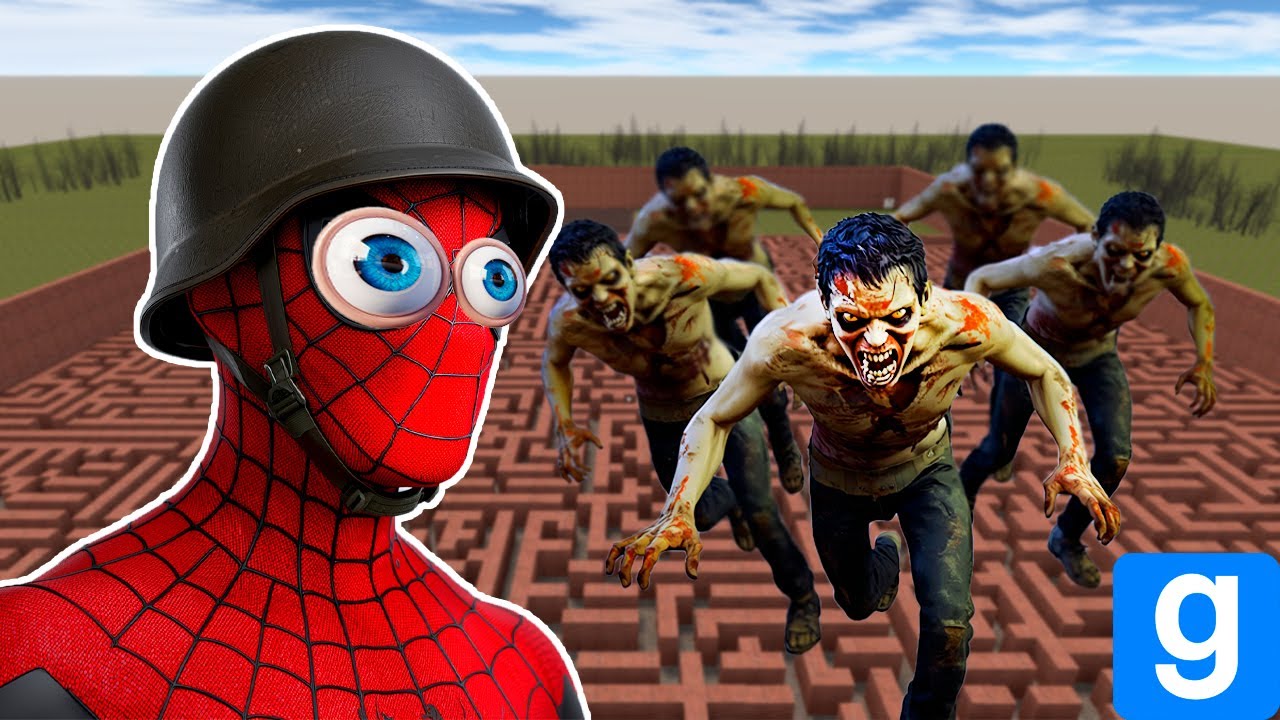 SPIDER MAN DESTROYS ZOMBIE ARMY in Garry's Mod