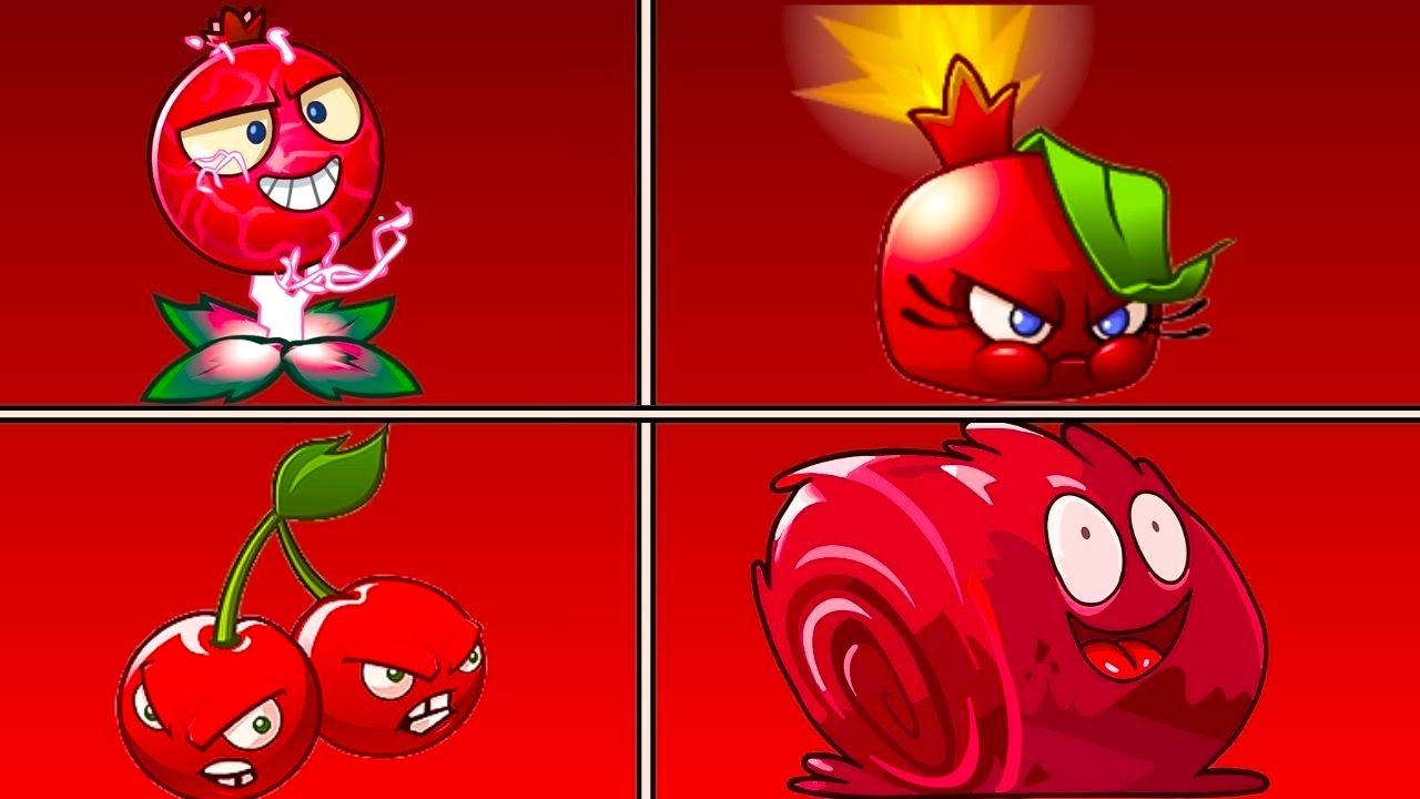 Plants Vs Zombies 2- All Red Plants Battlez- Who Will Win ?  Team Plants Vs Team Plant