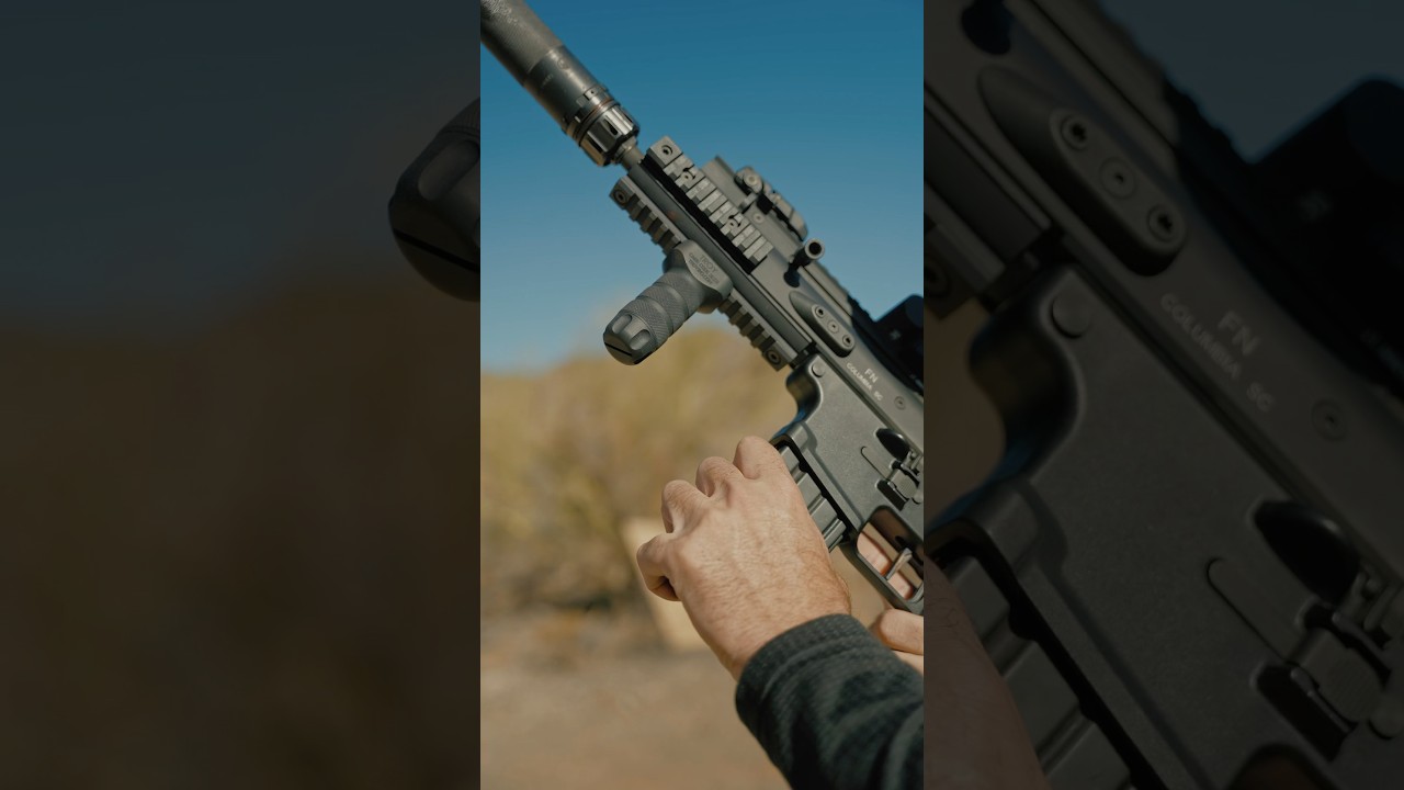 SCAR 15P suppressed 👀 #asmr #army #pewpew #asmrsounds #556