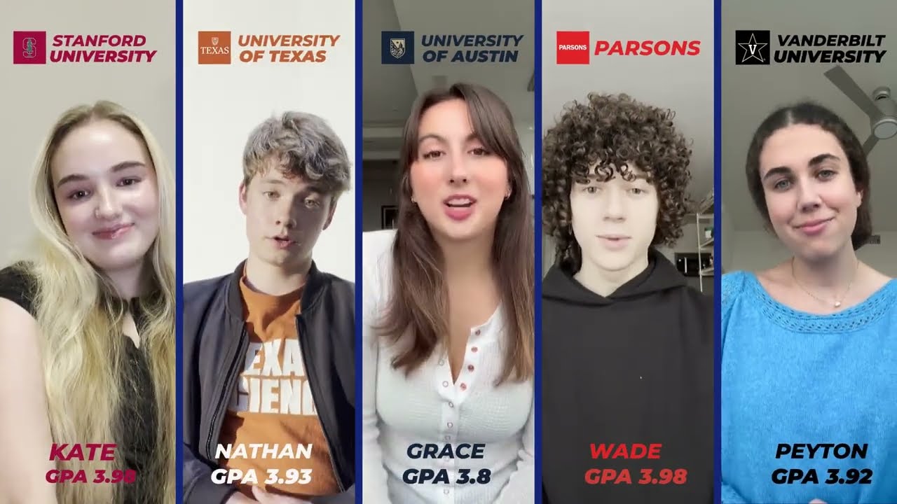 Getting In — and Thriving There  |  Alpha graduates at top colleges.