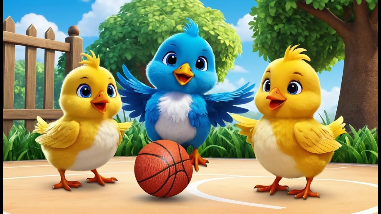 Baby Chick Plays Mini Basketball | Cute and Fun Kids Nursery Rhyme Animation