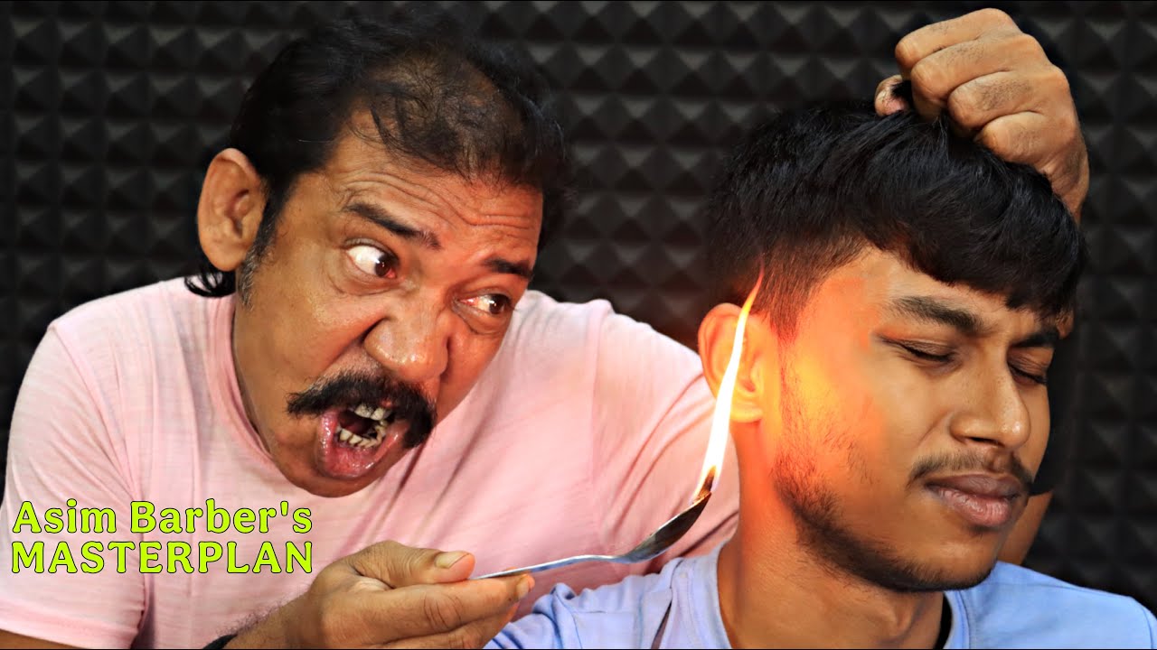 Relaxing ASMR Massage with FIRE! Asim Barber&rsquo;s Ultimate Spine, Neck & Hair Cracking Therapy