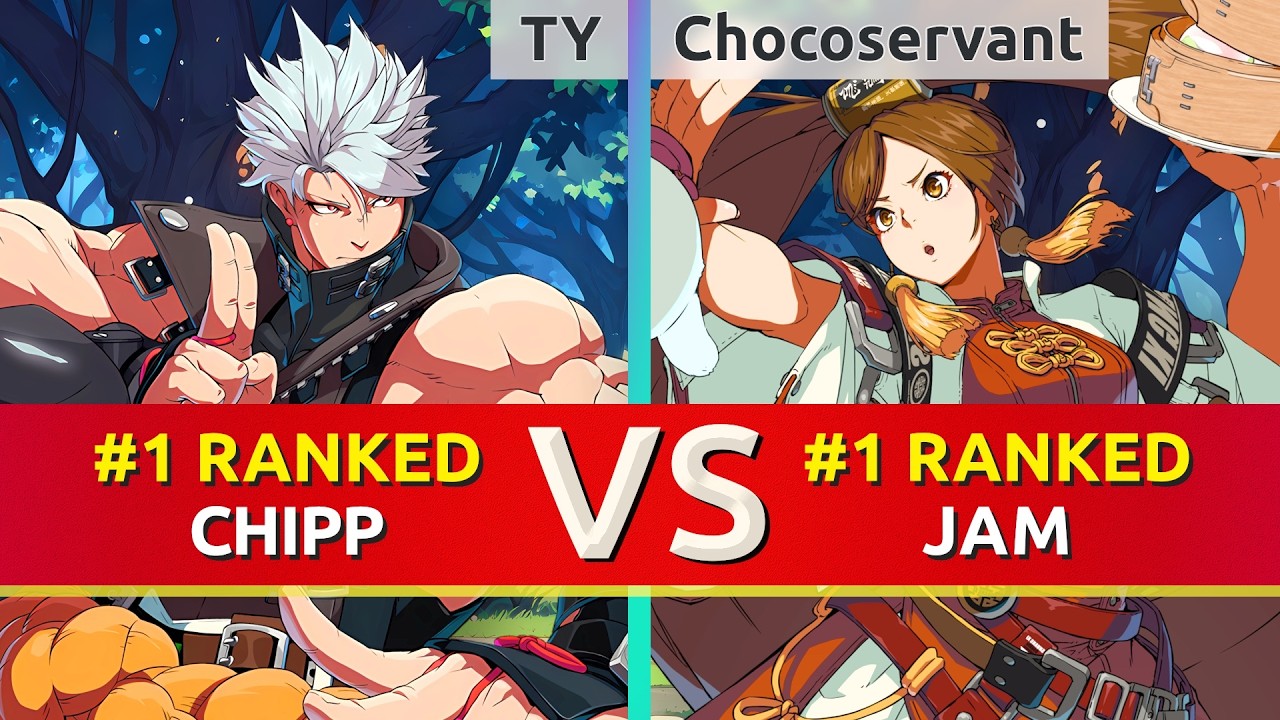 GGST ▰ TY (#1 Ranked Chipp) vs Chocoservant (#1 Ranked Jam). High Level Gameplay