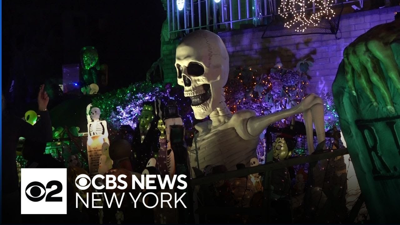See the elaborate Halloween display delighting a Brooklyn neighborhood