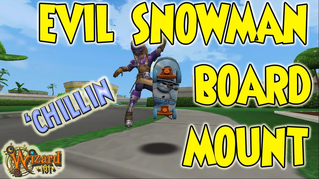 Wizard101: ⛄ EVIL SNOWMAN BOARD🛹⛄Mount Review