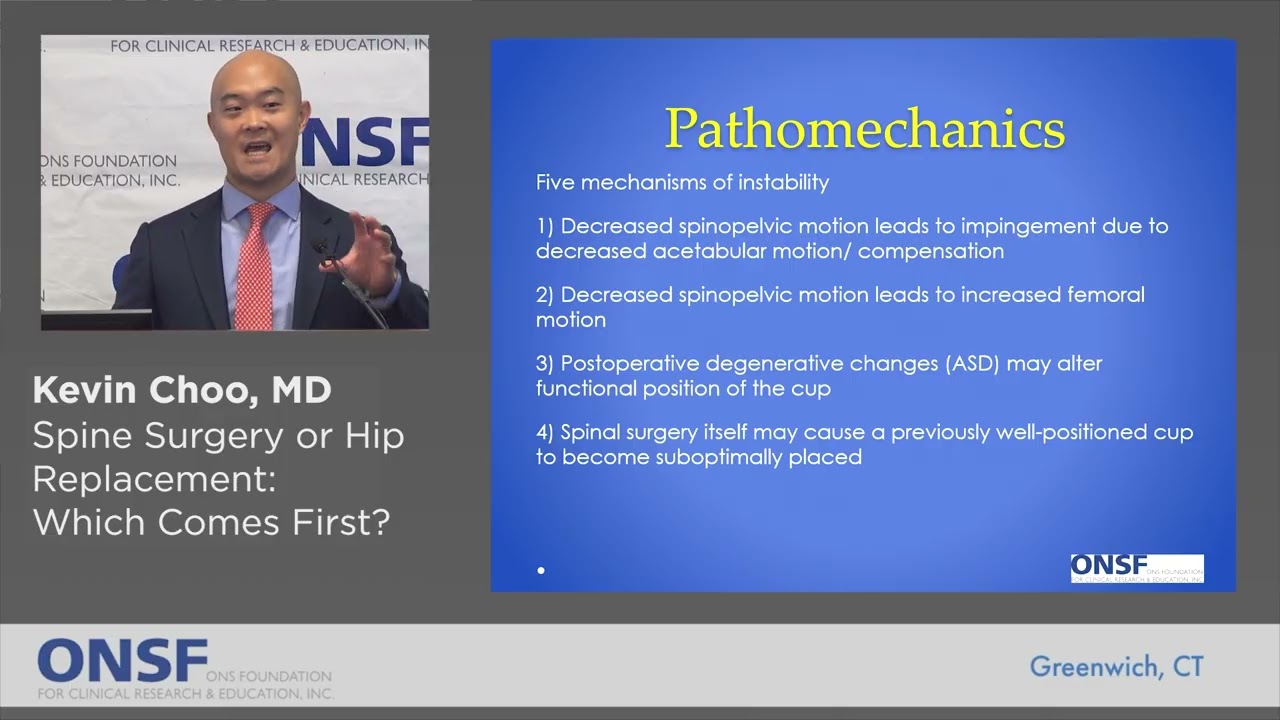 Kevin Choo, MD -  Spine Surgery or Hip Replacement:  Which Comes First?