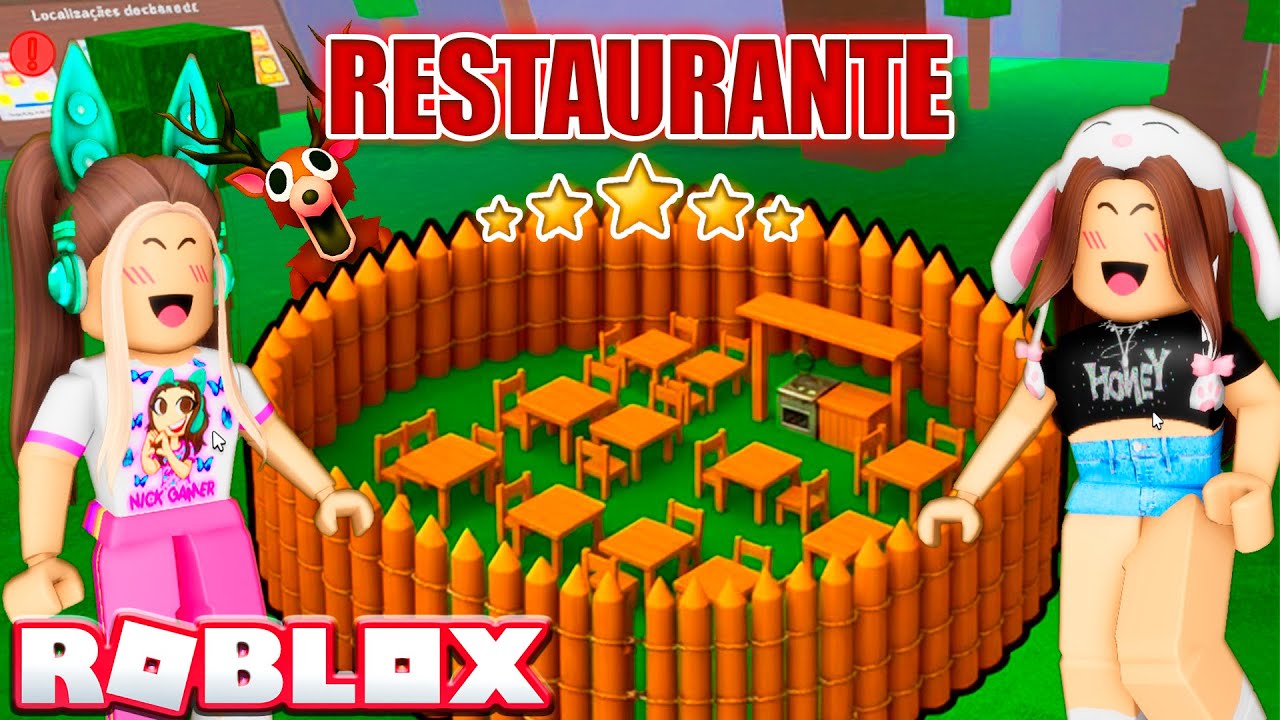 CONSTRUIMOS UM RESTAURANTE NA BASE em 99 NOTES NA FLORESTA! - Roblox