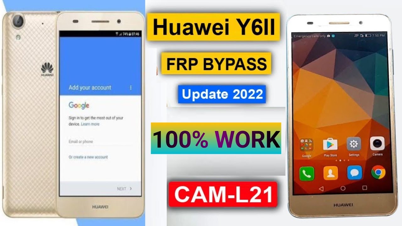 HUAWEI CAM-L21 Y6-2 FRP Bypass 2023 Without PC 100% WorkingYouTube · 2023