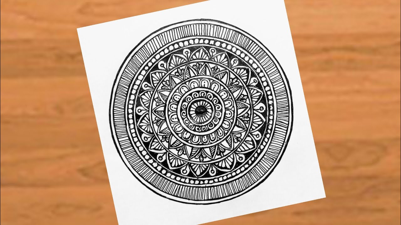 How To Draw Mandala Art For Beginners/Step by step/Easy mandala drawing.