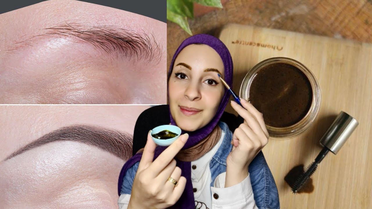 طريقتي في صبغ الحواجب💖تاتو منزلي يدوم طويلا و ابسط مكونات 💕 DIY Eyebrow Tint