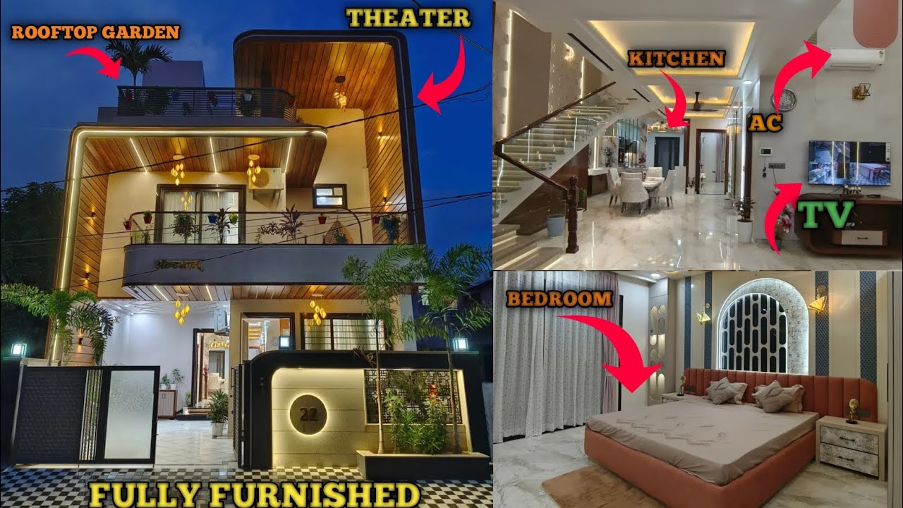 Luxury 231 Gaj 5 BHK Fully furnished House For sale in Jaipur | 26x80 Latest House Design