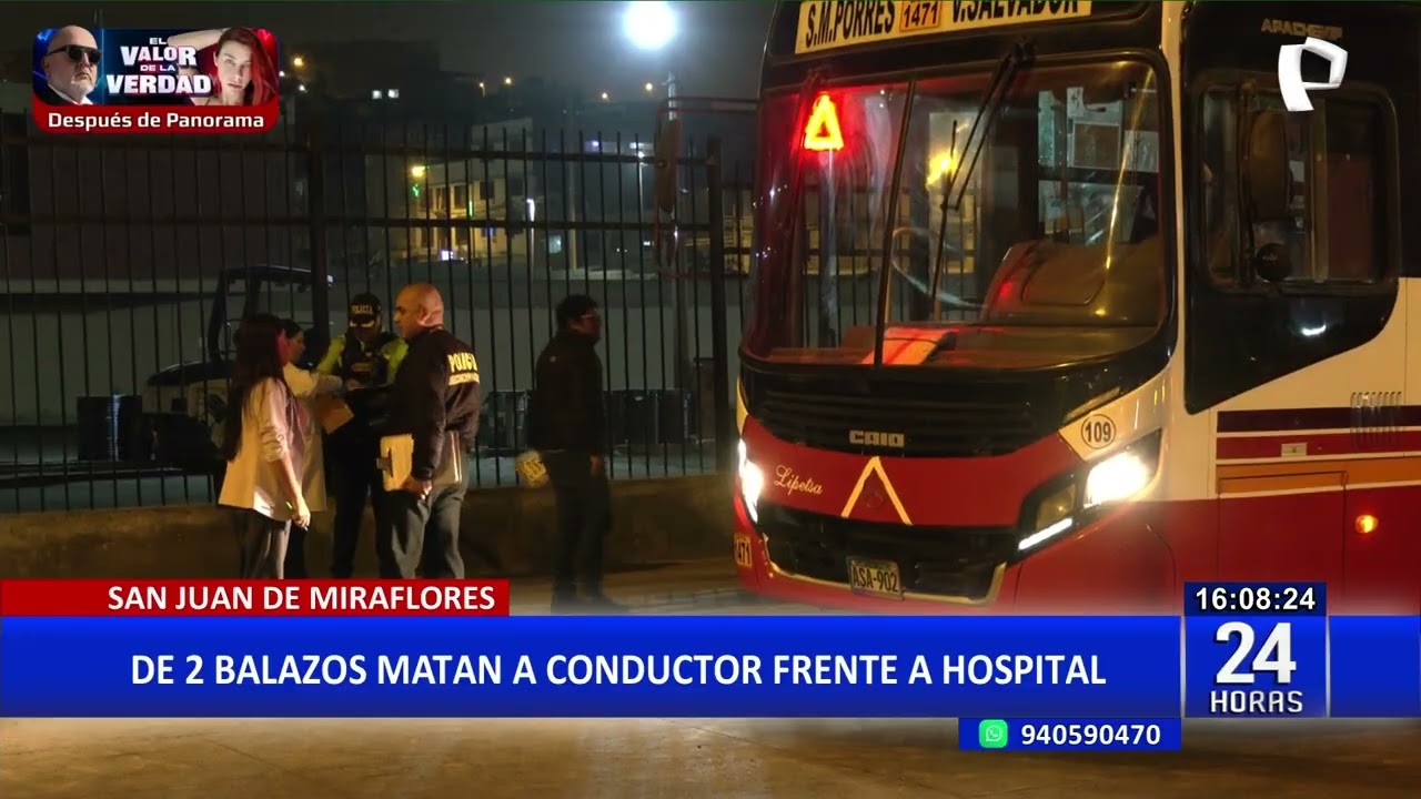 Asesinan a balazos a conductor en plena ruta y con pasajeros a bordo en SJM
