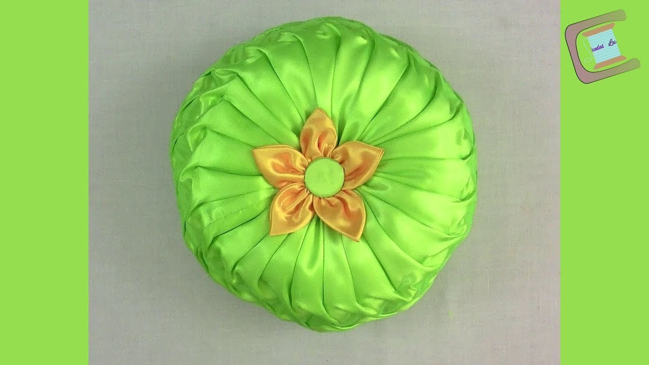 💚Cojín Redondo Drapeado Modelo 6 💚 SMOCKING CUSHION- CAPITONE-FABRIC MANIPULATION
