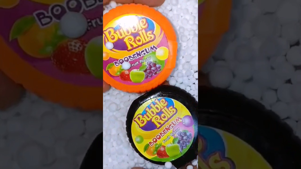 kẹo Gum cao su cuộn tr&aacute;i c&acirc;y || Bubble rolls #candy#shorts