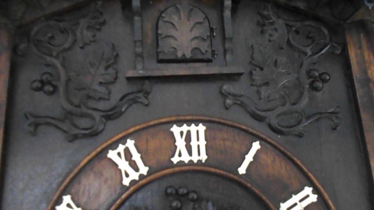 Large Antique Sprung Wound Cuckoo Clock