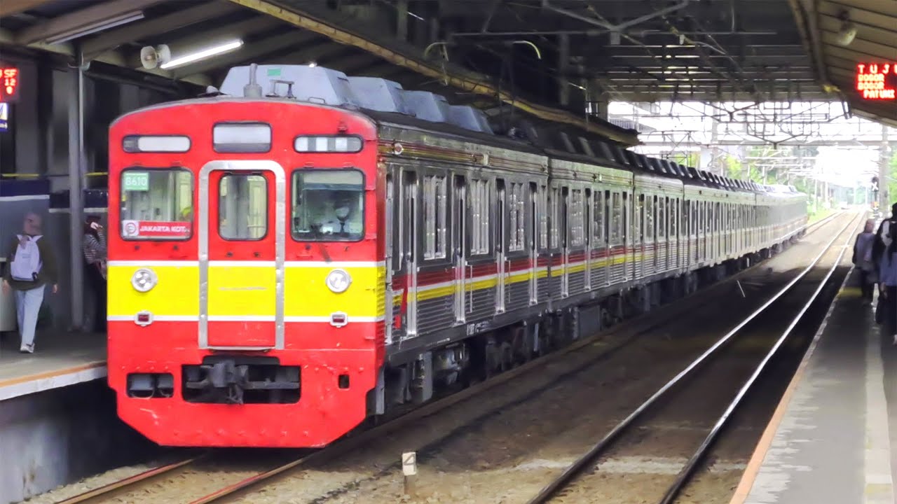 Stasiun Pondok Cina: Kompilasi Kereta dan KRL [4K] | JR 205, TM 6000, Tokyu 8000 & 8500, CC 206