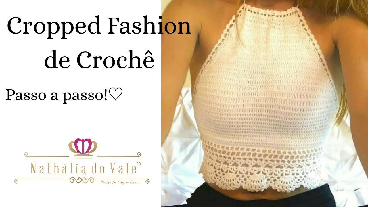 CROPPED DE CROCHÊ FASHION