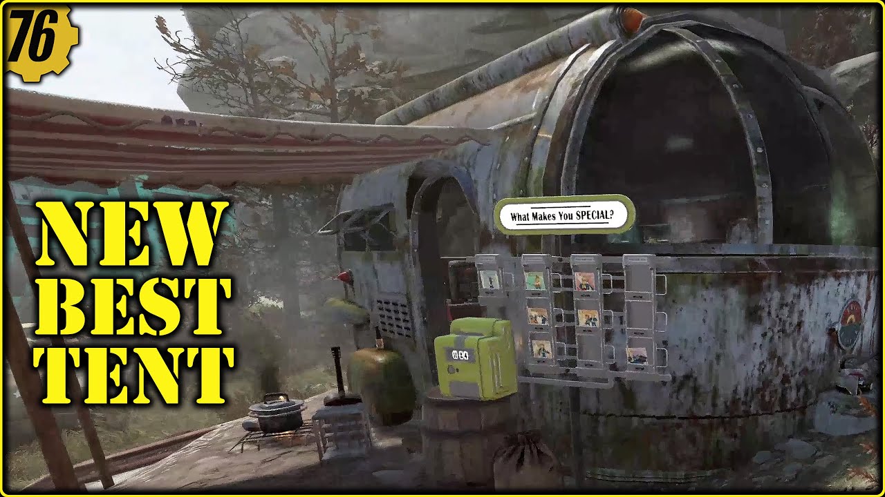 Fallout 76 - Vintage Camper Survival Tent is a New #1 | bye-bye Gazebo ...