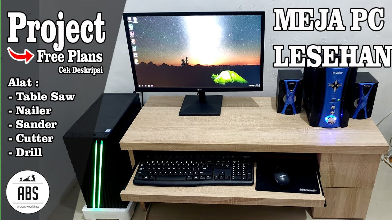 DIY MEJA KOMPUTER LESEHAN PAKE KERTASIVE