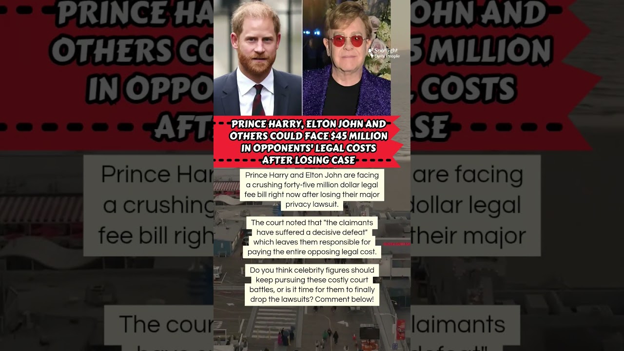 😱 Prince Harry Faces $45M Legal Bill! 💸