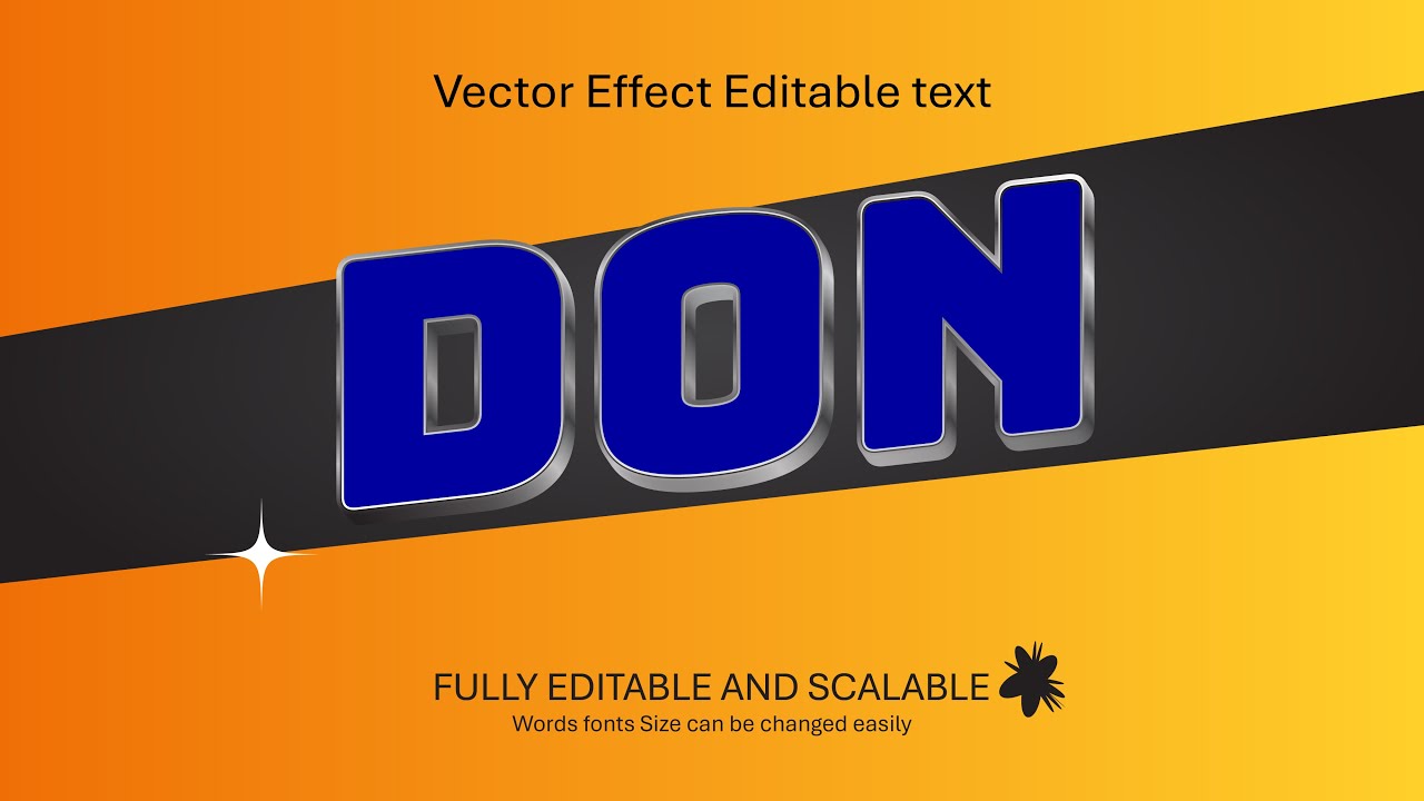 Elegant Silver Border 3D Letters 1