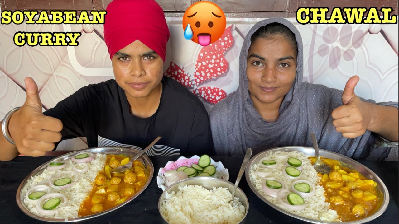 SPICY 🥵SOYABEAN CURRY,CHAWAL EATING CHALLENGE/FUNNY PUNISHMENT//@Mini California Vlog 