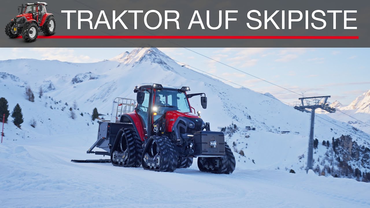 Mit dem Traktor auf der Skipiste I Pistentransport in Ischgl