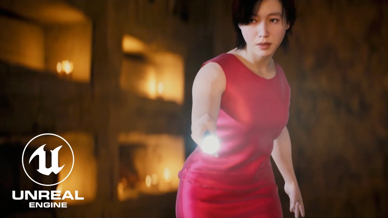 MetaHuman Short Film | Quixel Dark Ruins, MegaLights and uDraper Cloth Simulation in Unreal Engine 5