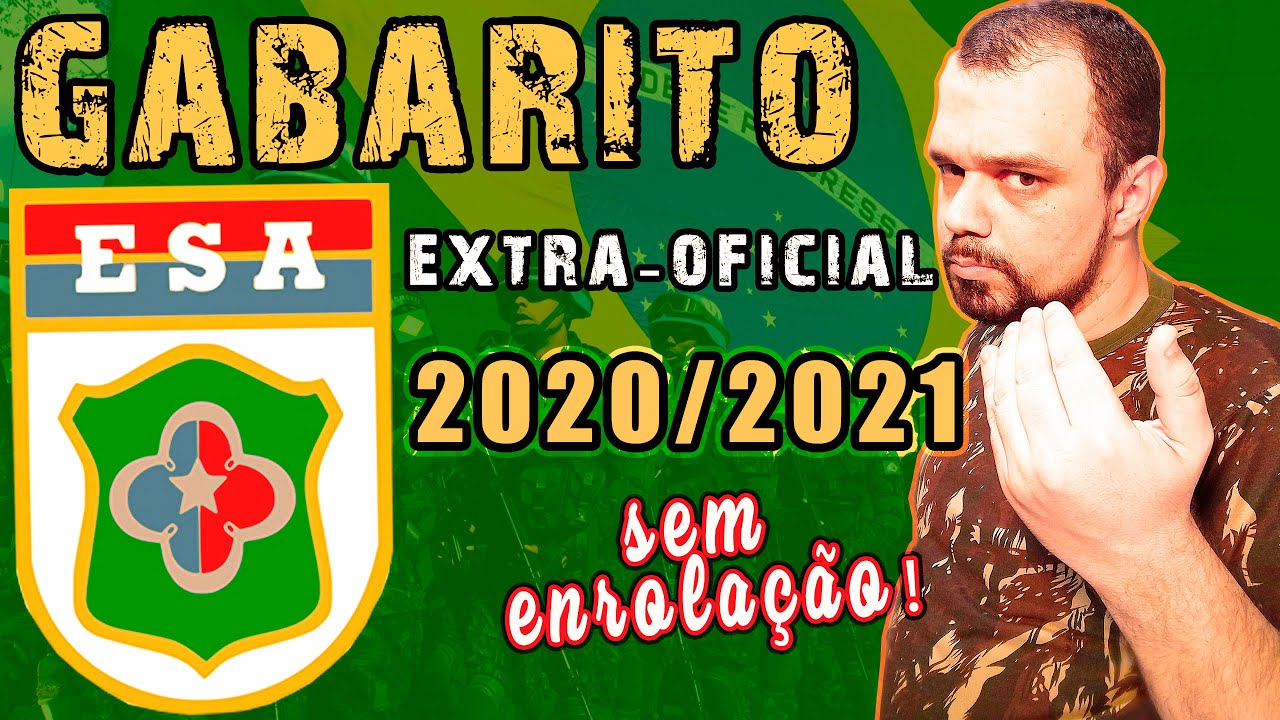 GABARITO ESA 2021 | Correção de Prova | Matemática ESA com Resolução