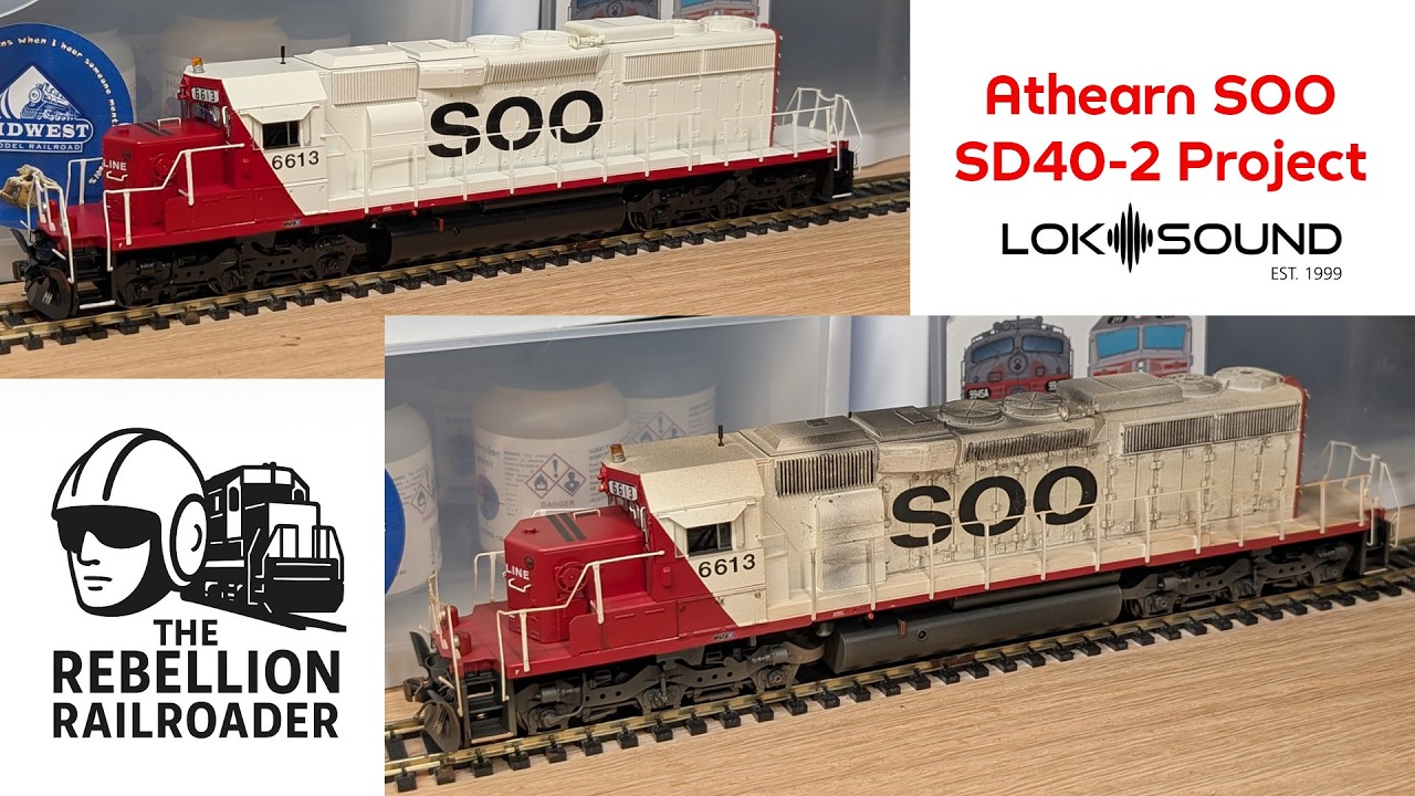 HO Scale Athearn SOO SD40-2 Project Sound and Weathering