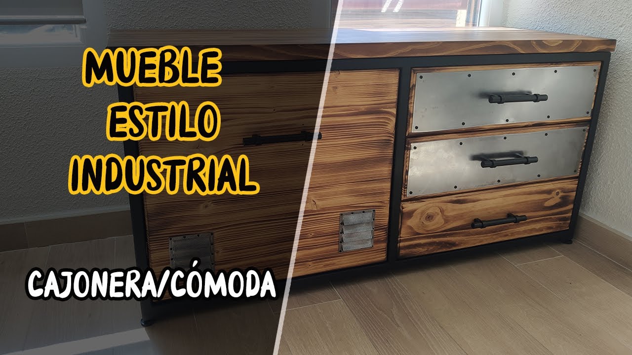 Mueble cajonera cómoda estilo INDUSTRIAL ⚙️