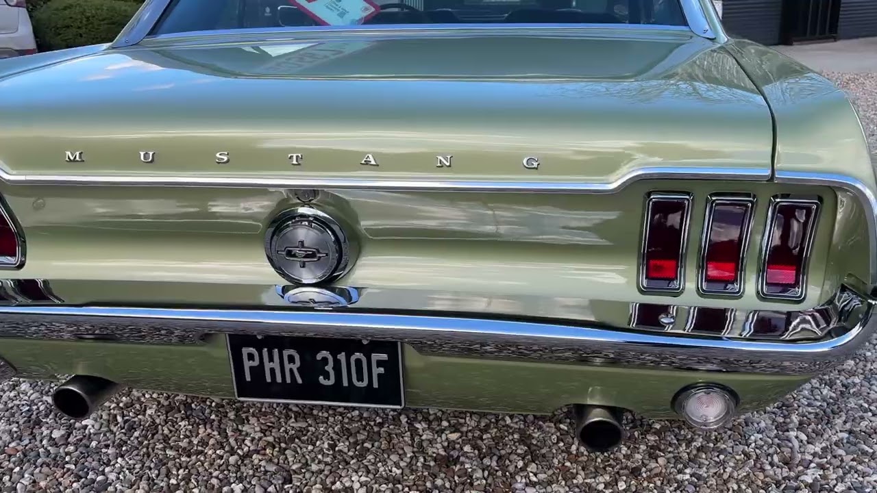 Lime gold 1968 mustang coupe for sale at www.classicamericancarsales.co.uk 