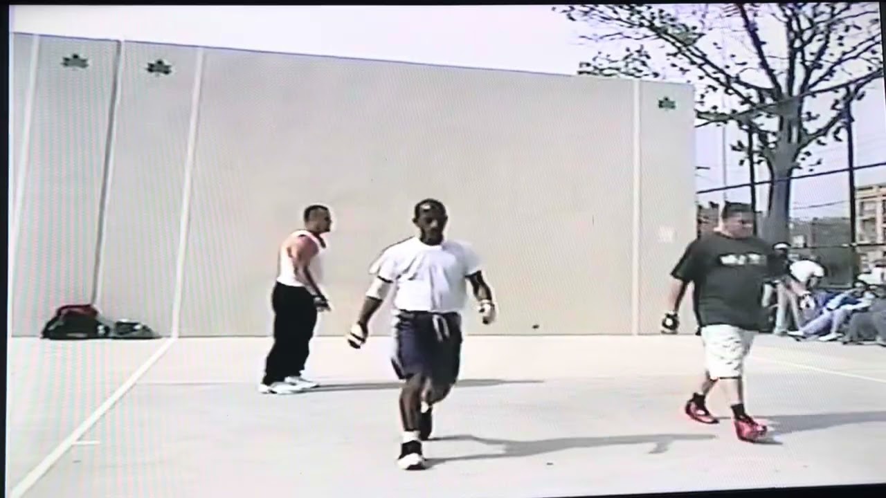Herman beats down players in the Bronx Handball courts