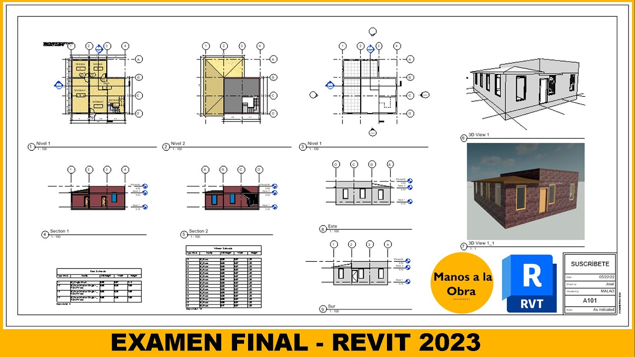 CURSO BÁSICO REVIT 2023  - EXAMEN FINAL 👶🏻🤓