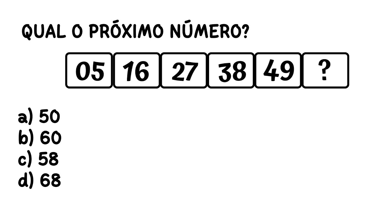 QUAL O PROXIMO NÚMERO DA SEQUÊNCIA? | SEQUÊNCIA LÓGICA MATEMÁTICA | RACIOCÍNIO LÓGICO
