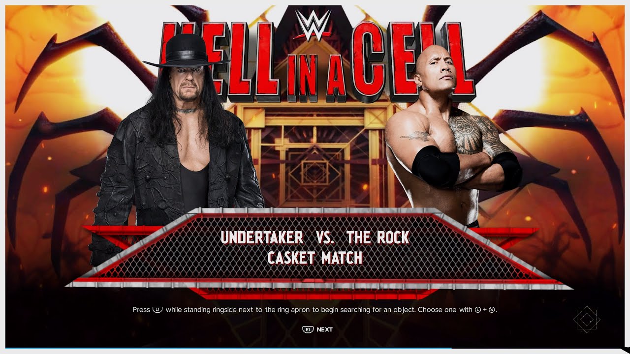 Undertaker Vs The Rock - Casket Match - WWE 2K24 Gameplay Sim - PS5 - 4K -