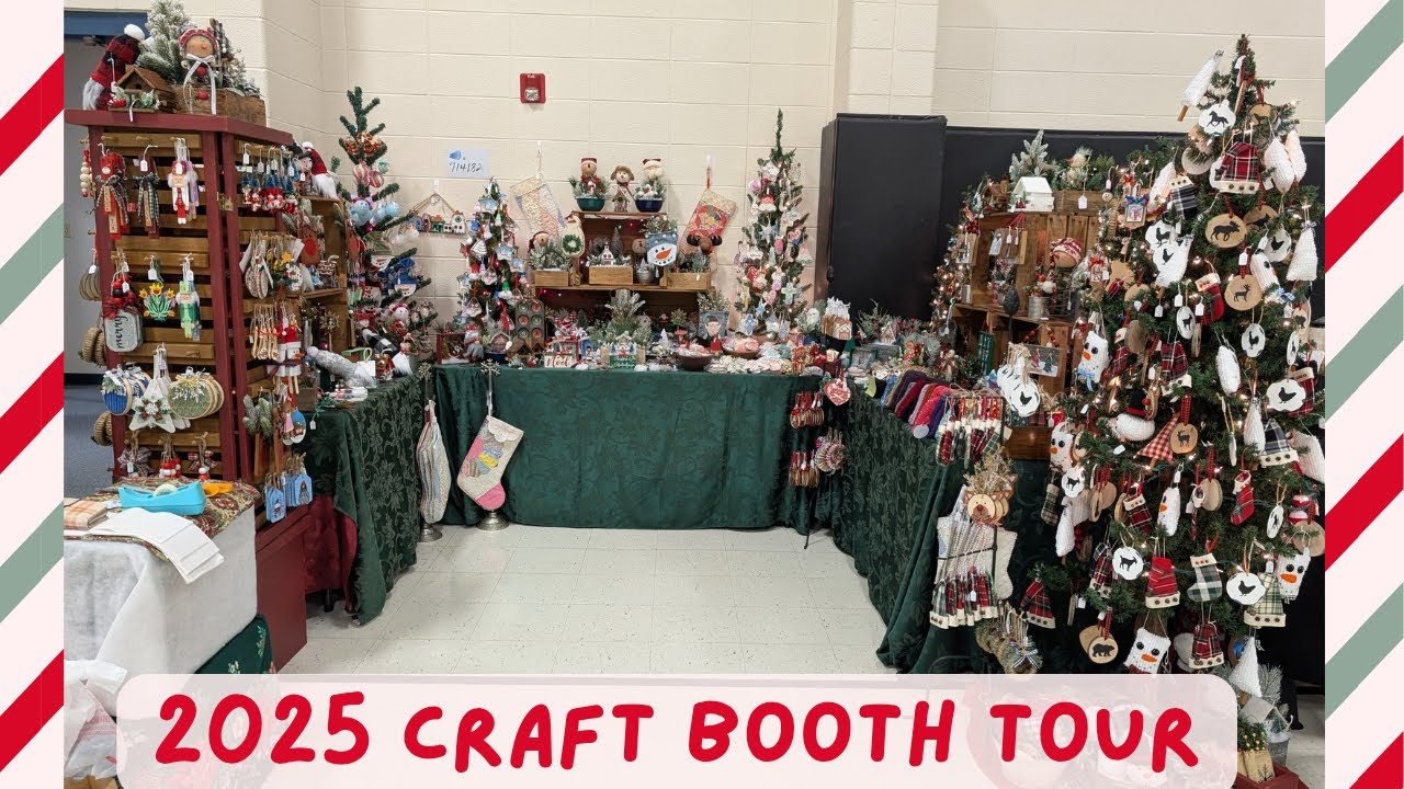 Christmas craft booth tour!  How many items did we sell?
