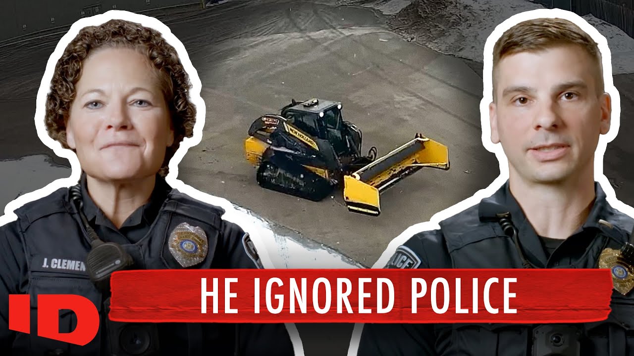 Man In Stolen Snow Plow Leads Police on Low Speed Chase | Body Cam | ID