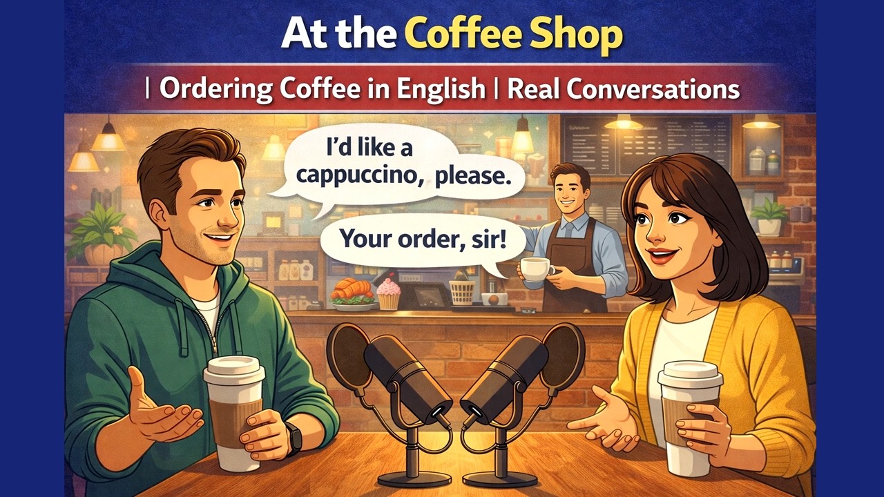 At the Coffee Shop | Ordering Coffee in English | Real Conversations