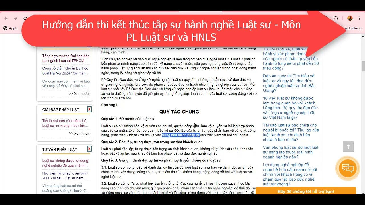 Ôn thi tập sự Hành Nghề Luật sư - Môn PLLS và ĐĐHNLS P1 #onthitapsuhanhngheluatsu #daoducluatsu