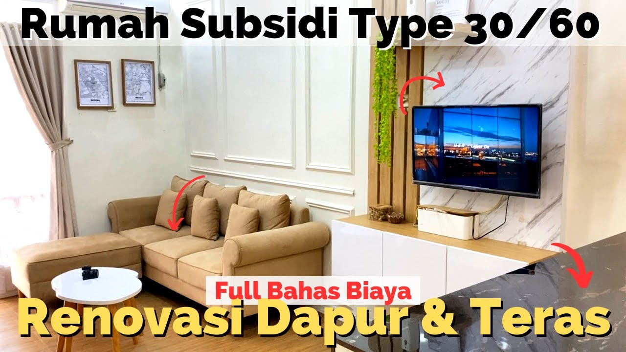 Renovasi Rumah Subsidi Type 30/60 Dapur & Teras Low Budget Tapi Rapi dan Aestetik