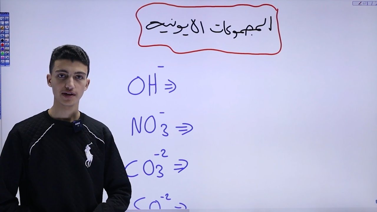 المجموعات الايونية | تأسيس كيمياء